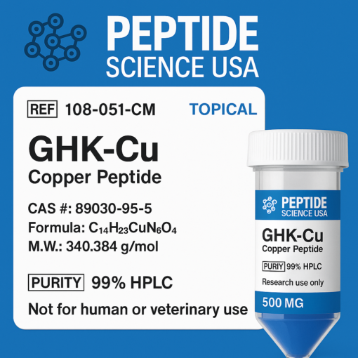 GHK (GHK-Cu) 200mg Copper Peptide (Twist Off Cap)