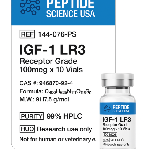 IGF-1 LR3 (Receptor Grade) 100mcg x 10 Vials